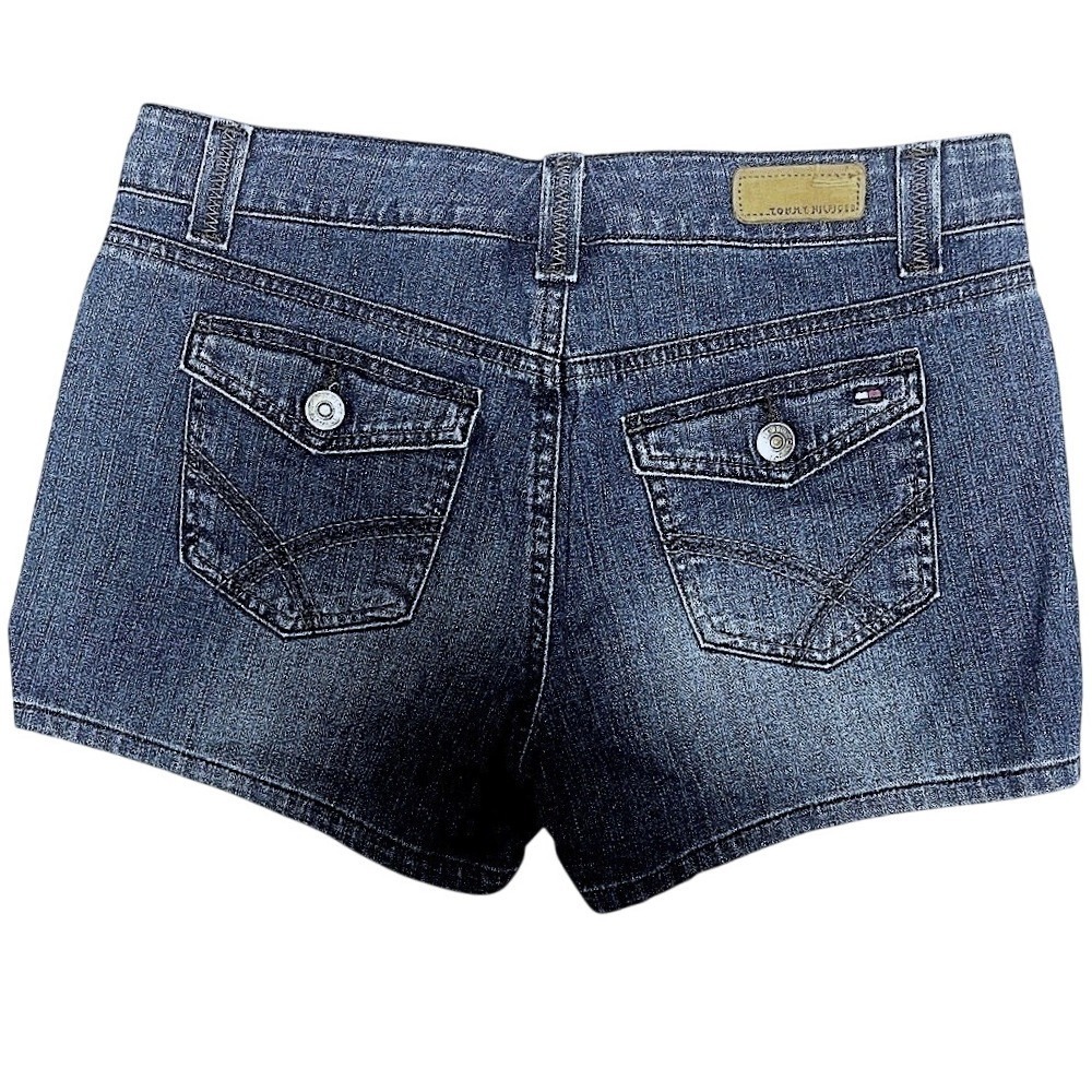 Tommy Hilfiger Mid Rise 4" Denim Blue Jean Shorts Women's 6